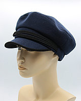 Женская кепка фуражка из кашемира бретонская синяя