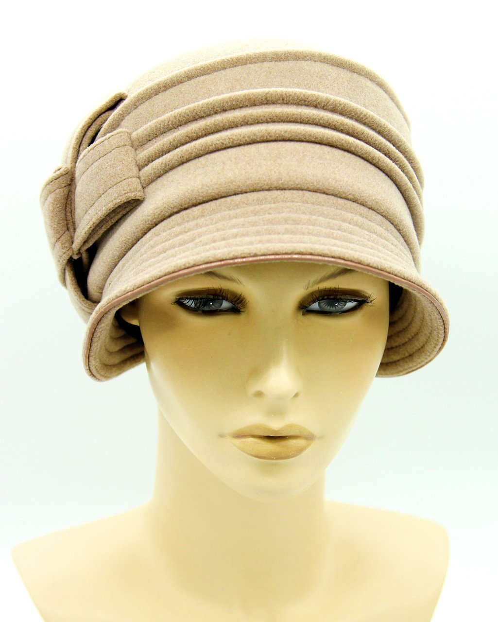 Женская шляпа кашемировая с полями и украшением кварц - фото 1 - id-p10515176