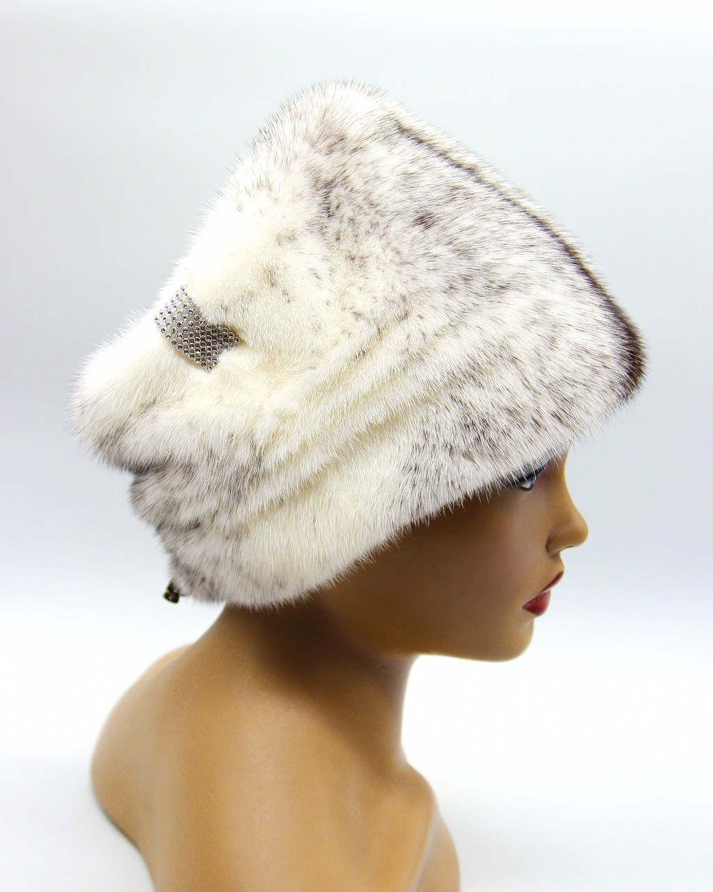Зимняя норковая шапка меховая папаха женская Леди крестовка - фото 1 - id-p10515203