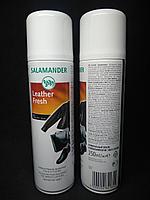 Аэрозоль краска восстановитель Salamander Leather Fresh для кожанных изделий черная 250 мл