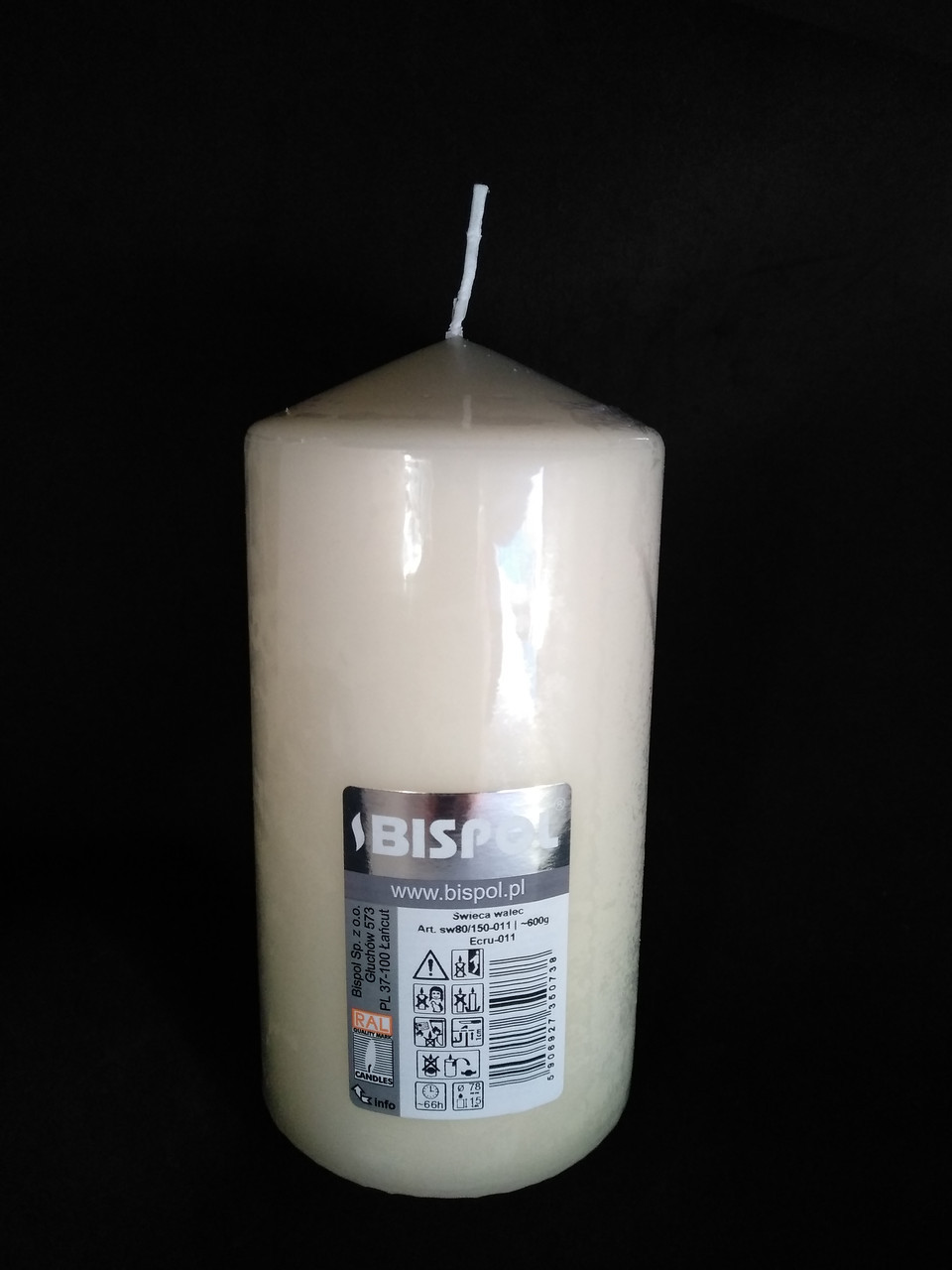Свеча столбик молочный Bispol 80/150 мм 66 часов - фото 1 - id-p10515509
