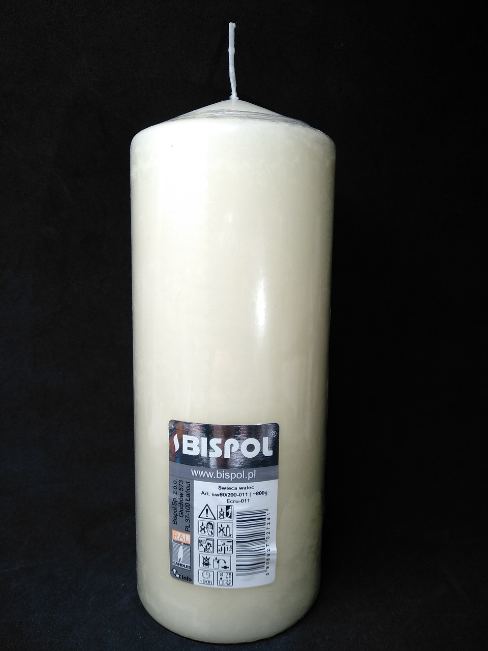 Свеча столбик молочный Bispol 80/200 мм 90 часов - фото 1 - id-p10515510