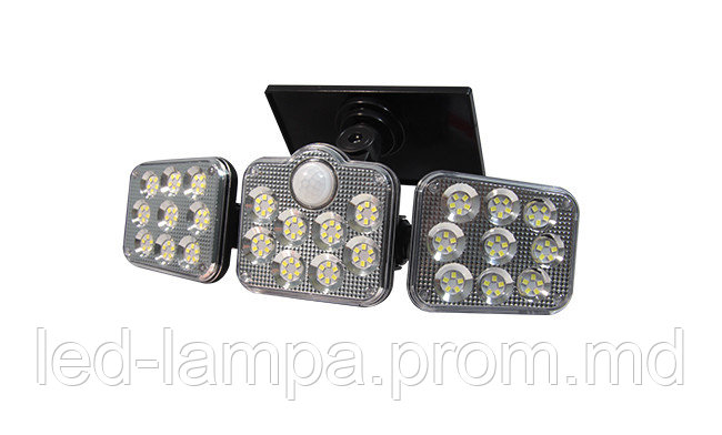 Светодиодный LED прожектор, master LED, 10W, 138xSMD, 6500K, IP65, на солнечной батарее, с датчиком сумерек, к - фото 1 - id-p10516438