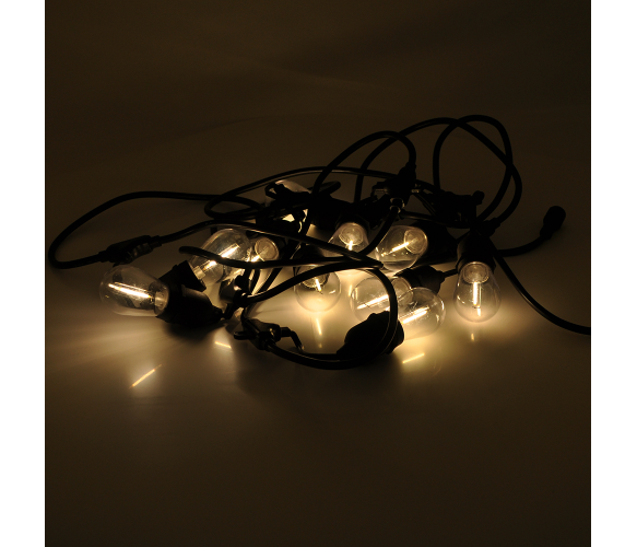 Уличная светодиодная гирлянда Лампочка White Hot IP65 теплое белое свечение 5м ECOLEND - фото 1 - id-p10516763