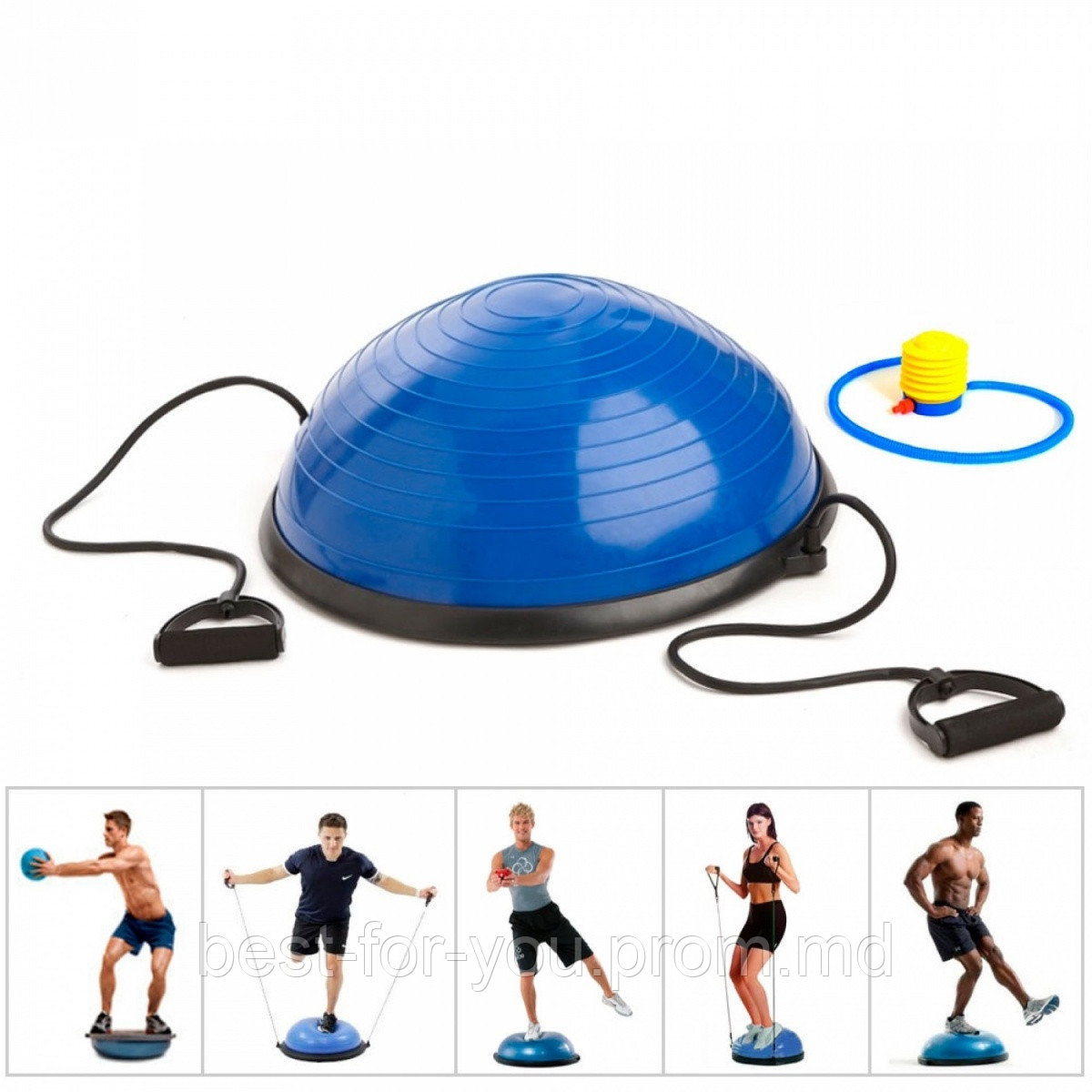 Балансировочная подушка полусфера (платформа) для фитнеса 47см