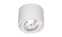 Потолочный светильник/корпус, master LED, под лампу AR111, накладной, поворотный, алюминий, матовый белый