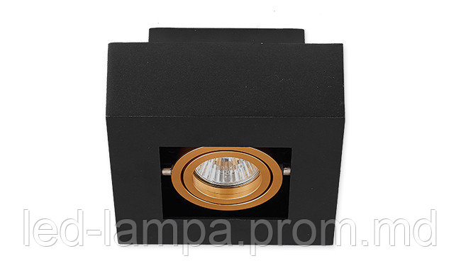 Светильник/корпус master LED, IP20, накладной, алюминиевый, матовый чёрный + серебристый, Nemo, 1xGU10 - фото 1 - id-p10519157