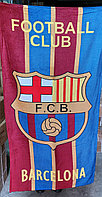 Пляжное полотенце ФК "Барселона" с логотипом любимого футбольного клуба
