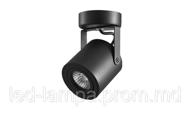 Потолочный светильник/корпус, master LED, накладной, поворотный, круглый, алюминий, чёрный, 1хGU10, Abi - фото 1 - id-p10519207
