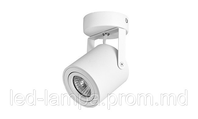 Потолочный светильник/корпус, master LED, накладной, поворотный, круглый, алюминий, белый, 1хGU10, Abi - фото 1 - id-p10519213