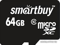 Smartbuy microSDXC (Class 10) 64GB + SD-адаптер (SB64GBSDCL10-01)