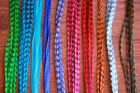 Grizzly Петух перья для наращивания волос