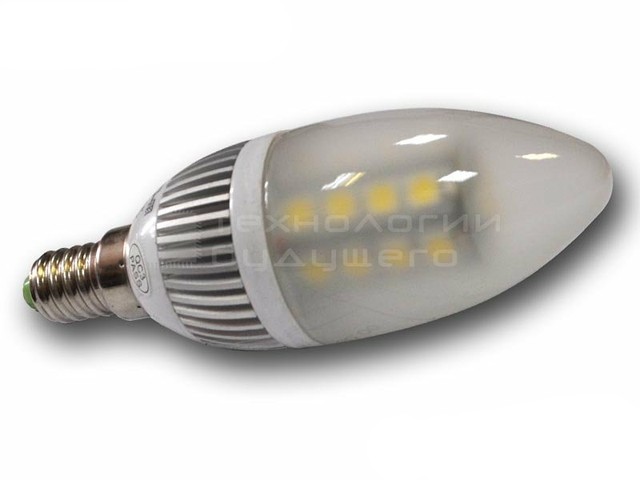Светодиодная лампа LED-E14 27 SLT5050 2.8W 220V CANDLE-2,8 Вт, 270-300 Lm. - фото 1 - id-p85486