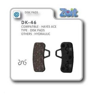 Колодки дисковые Zeit DK-46 - фото 1 - id-p1820687