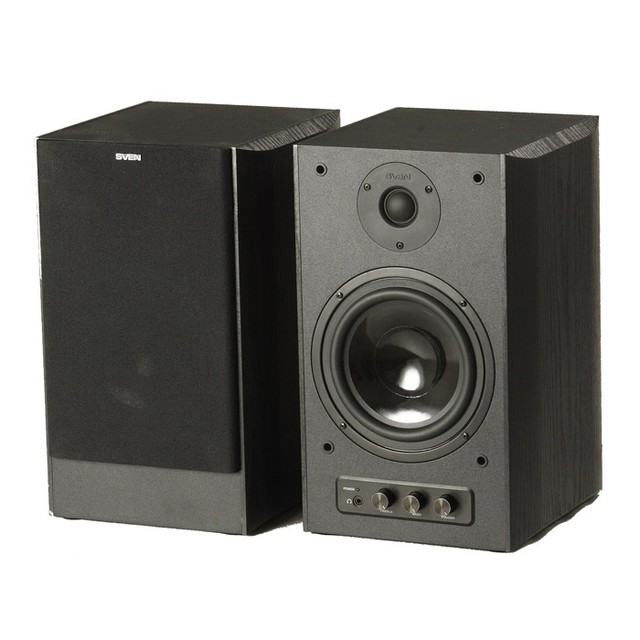 Active Speakers SVEN Stream Mega, black, RMS 120W, 2x60W, 35-27000Hz, дерево - фото 1 - id-p11340