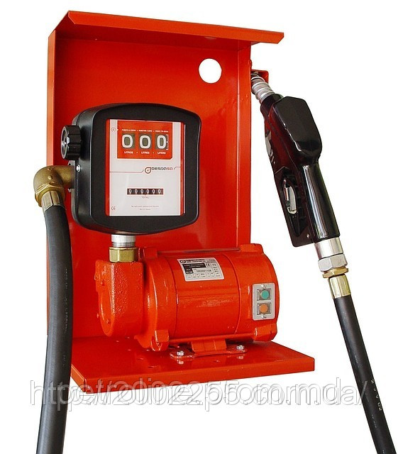 Насос для заправки, перекачки бензина, керосина, ДТ со счетчиком SAG 600 + MG80V, 24В, 45-50 л/мин - фото 1 - id-p1915422