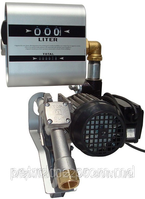 Насос для перекачки дизельного топлива из бочки со счетчиком 220В, 60 л/мин - фото 1 - id-p1915333