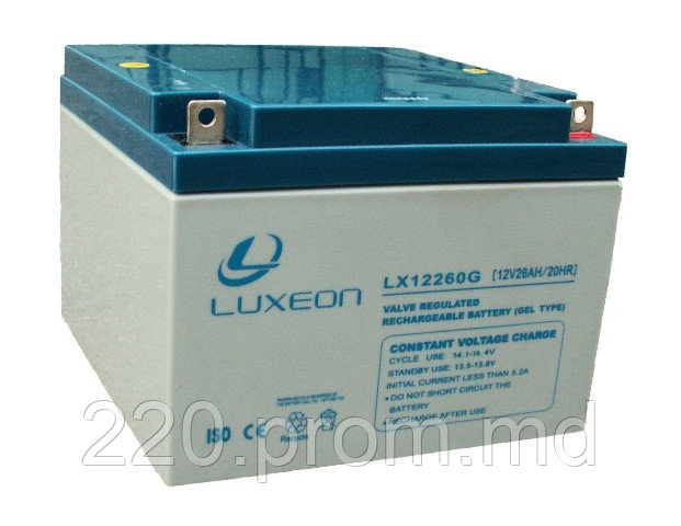 Аккумулятор мультигелевый Luxeon LX12-26MG 12V 26Ah - фото 1 - id-p1978678
