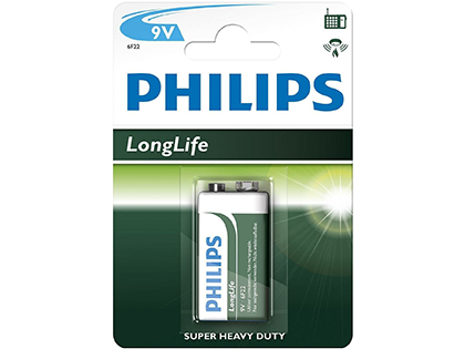 Батарейка Philips Longlife 6F22 - фото 1 - id-p1996263