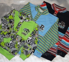 Рубашка-поло комбинированная, Рубашки для мальчиков, одежда для мальчиков, детский трикотаж от производителя - фото 1 - id-p1996677
