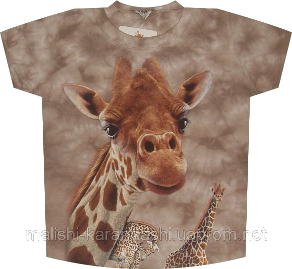 Детская 3д футболка Жираф, футболки оптом, детские футболки, прикольные футболки - фото 1 - id-p1996803