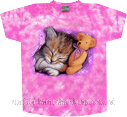 Детская 3д футболка Кися, футболки оптом, детские футболки, прикольные футболки - фото 1 - id-p1996805