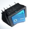 Выключатель с подсветкой 12V, синий (ON-ON) большой