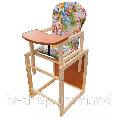 Стол-стульчик для кормления деревянный "Мася" 2 в 1 - фото 1 - id-p2105116