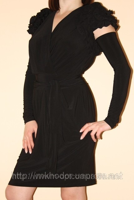 Платье трикотажное черное - фото 1 - id-p114720