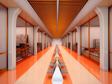 Металлический подвесной потолок Griliato (Грильято) для коммерческих центров - фото 1 - id-p2152830