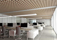 Металлический подвесной потолок Griliato (Грильято) для офисов