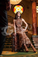Платье Лео со вставками из стрейч-сетки