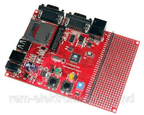 Отладочная плата AT91SAM7S64_DBoard для ARM микроконтроллеров фирмы ATMEL - фото 1 - id-p14118