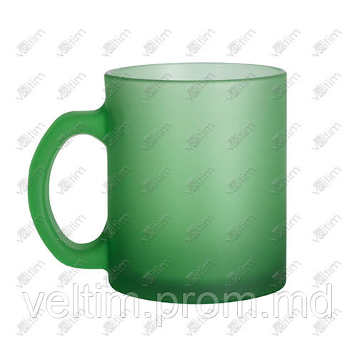 Стеклянная чашка рекламная зеленая - фото 1 - id-p2378016