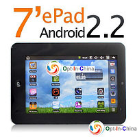 7 планшетный компьютер ePad Android 2,2, WiFi, камера