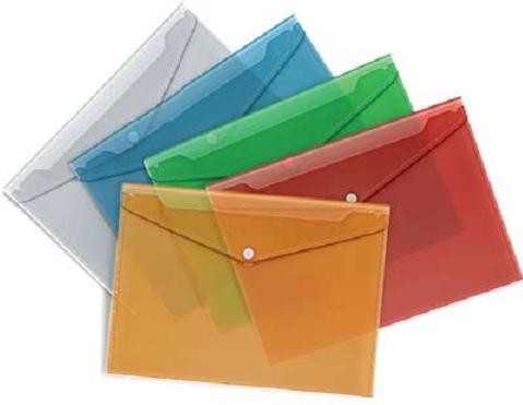 Папка - конверт на кнопке А4, цветная - фото 1 - id-p185201
