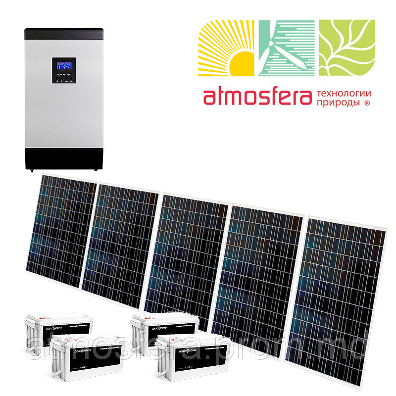 Автономная солнечная электростанция 1 кВт - фото 1 - id-p2484567