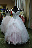 Карнавальный костюм Бело-розовая Диана принцесса