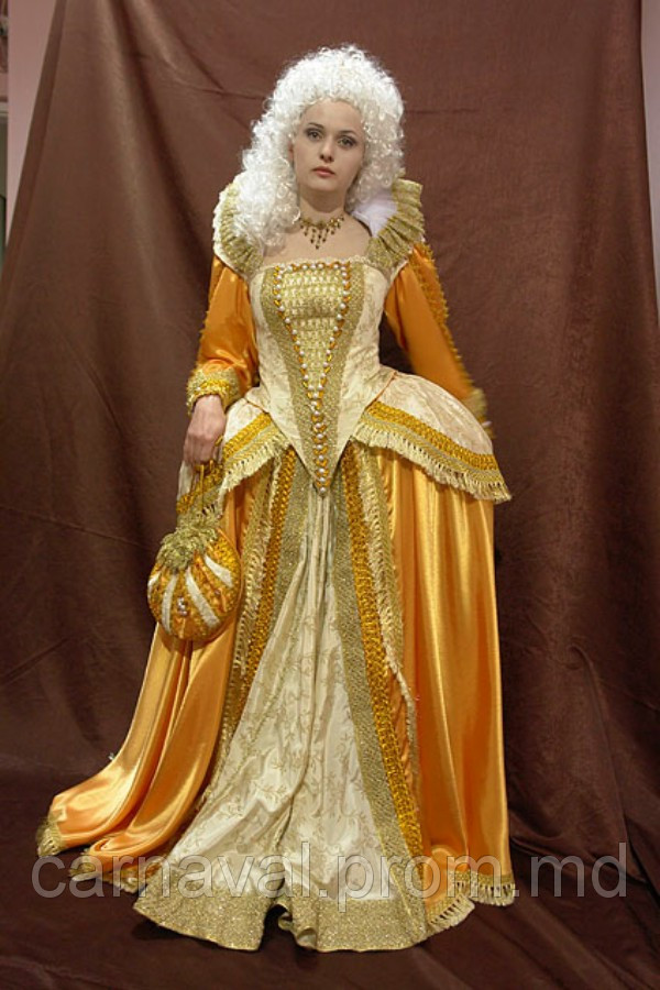 Карнавальный костюм Елизавета золотая - фото 1 - id-p2523638