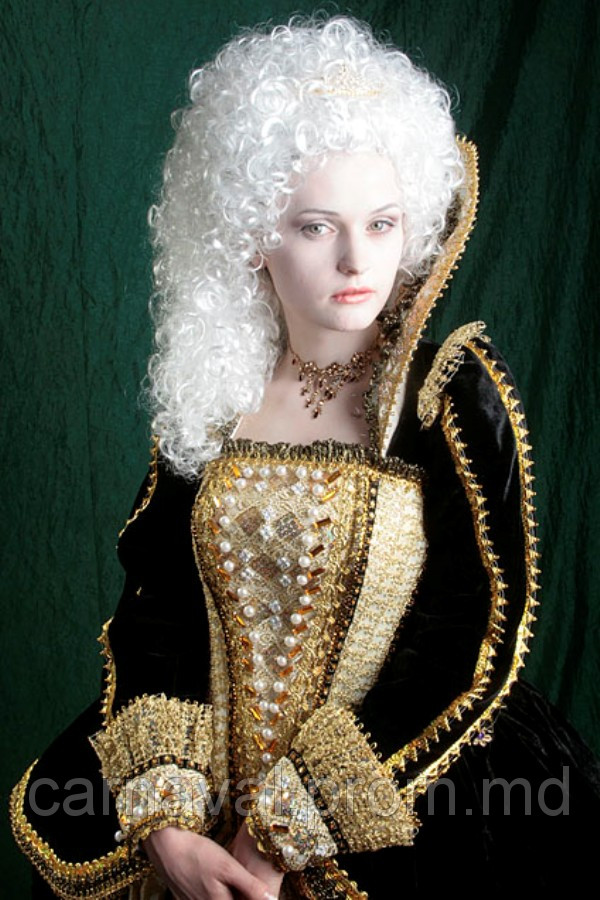 Карнавальный костюм Елизавета из черного бархата (корсет, юбка, сумочка) - фото 1 - id-p2523639