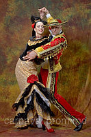Карнавальный костюм Испанка с золотой юбкой