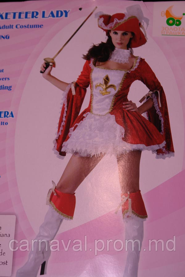 Карнавальный костюм Мушкетер девушка - фото 1 - id-p2523670
