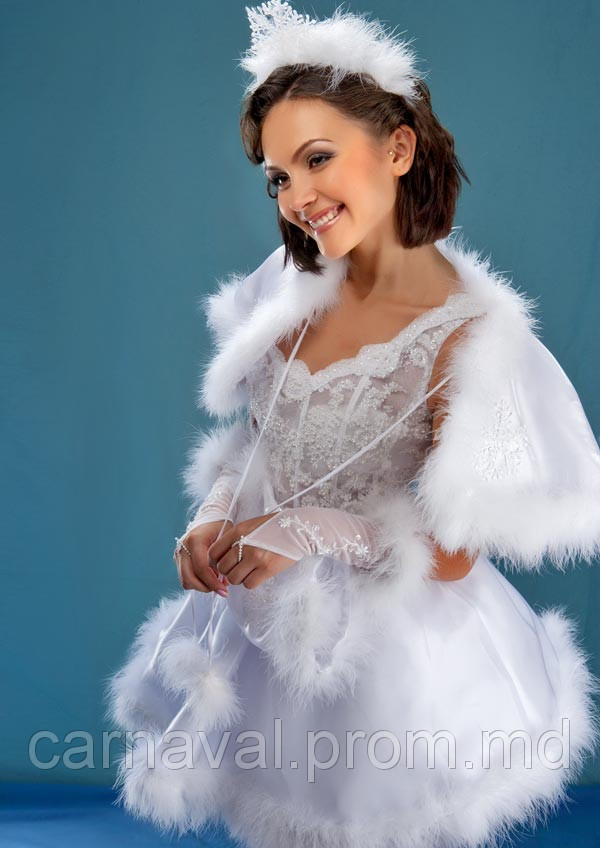 Снегурочка sexy (платье, накидка, муфта, обруч, перчатки) - фото 1 - id-p2523715