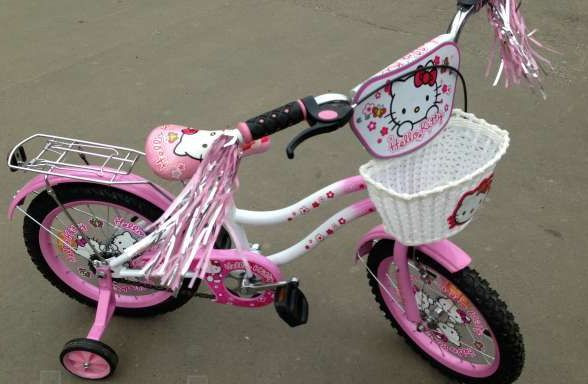 Велосипед Hello Kitty 12" черные колеса - фото 1 - id-p2524613