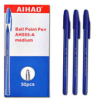 Ручка шариковая Aihao 555, синяя