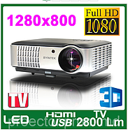 High Brightness 2800Lumens WXGA 1280x800 Home Theater Digital 1080P HD 3D Video HDMI USB TV LCD LED Projector