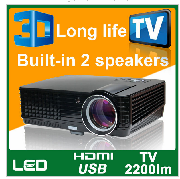 Домашний кинотеатр, видео LCD портативный мультимедийный HDMI 1080P TV Mini USB LED 3D HD проектор - фото 1 - id-p2629886