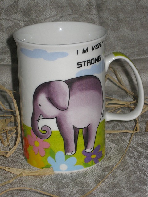 Чашка фарфоровая детская "Слон" - фото 1 - id-p245559