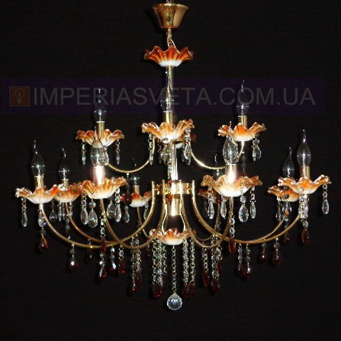 Люстра со свечами хрустальная IMPERIA двенадцатиламповая двухъярусная MMD-432420 - фото 1 - id-p2835332