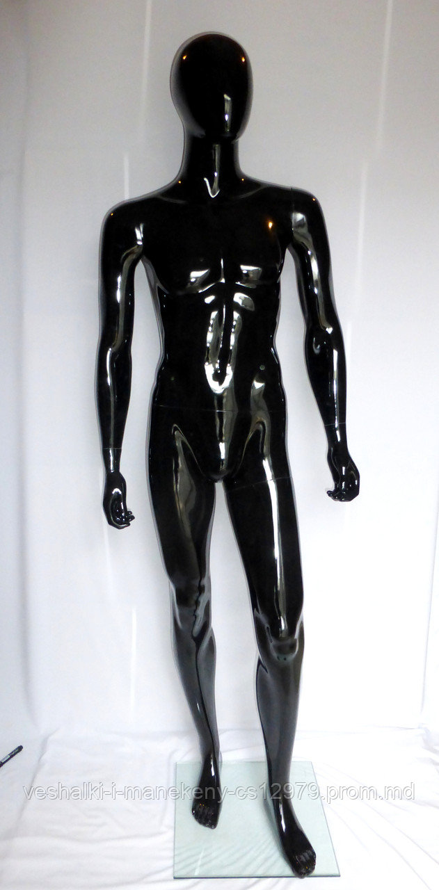 Манекен мужской демонстрационный лакированный чёрный,из серии "спайдэр". - фото 1 - id-p2965770